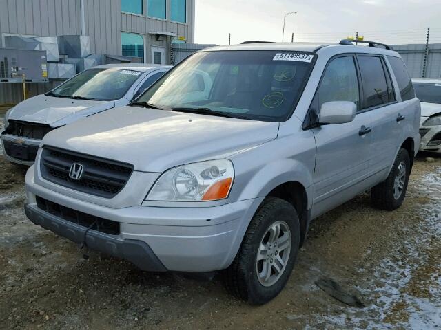 2HKYF18573H007798 - 2003 HONDA PILOT EXL SILVER photo 2