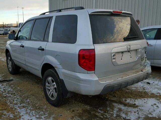 2HKYF18573H007798 - 2003 HONDA PILOT EXL SILVER photo 3