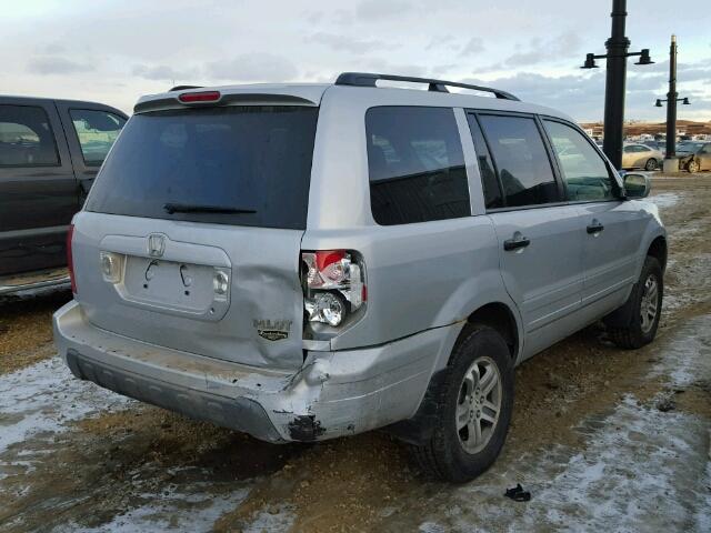 2HKYF18573H007798 - 2003 HONDA PILOT EXL SILVER photo 4