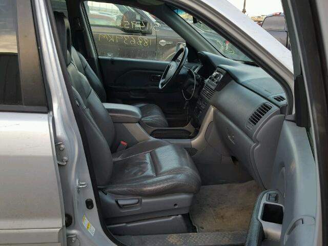 2HKYF18573H007798 - 2003 HONDA PILOT EXL SILVER photo 5