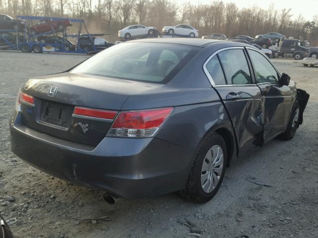 1HGCP2F34BA073957 - 2011 HONDA ACCORD LX GRAY photo 4