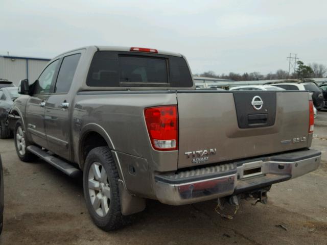 1N6BA07C28N339876 - 2008 NISSAN TITAN XE BROWN photo 3