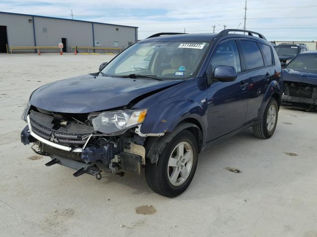 JA4MS31X27Z006682 - 2007 MITSUBISHI OUTLANDER BLUE photo 2