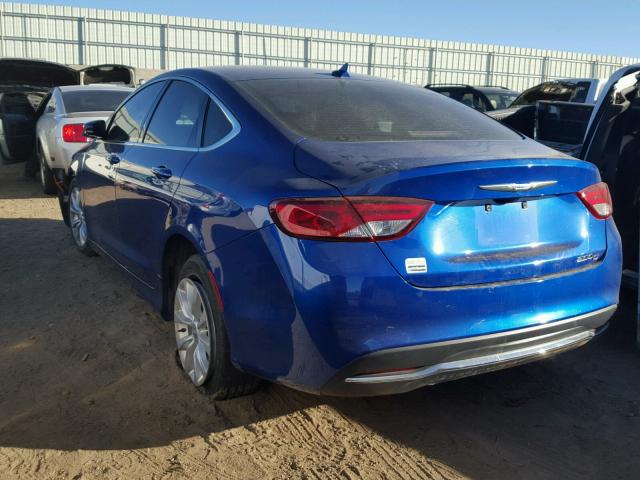 1C3CCCCB3FN686585 - 2015 CHRYSLER 200 C BLUE photo 3