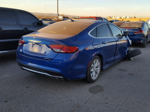 1C3CCCCB3FN686585 - 2015 CHRYSLER 200 C BLUE photo 4