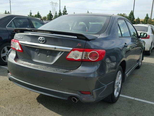 2T1BU4EE6BC631790 - 2011 TOYOTA COROLLA BA CHARCOAL photo 4