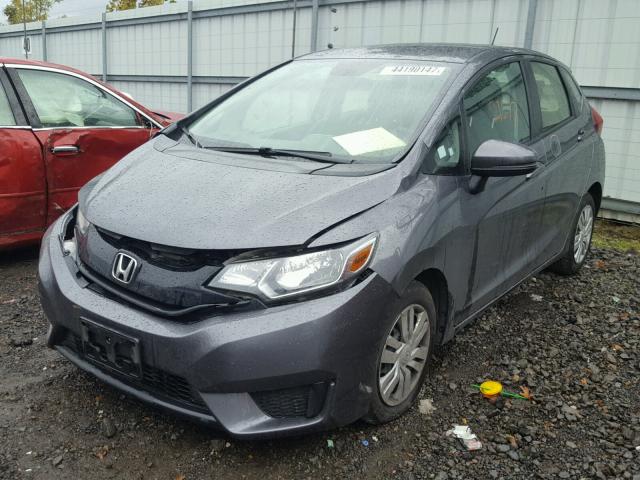 JHMGK5H57GS013167 - 2016 HONDA FIT LX GRAY photo 2