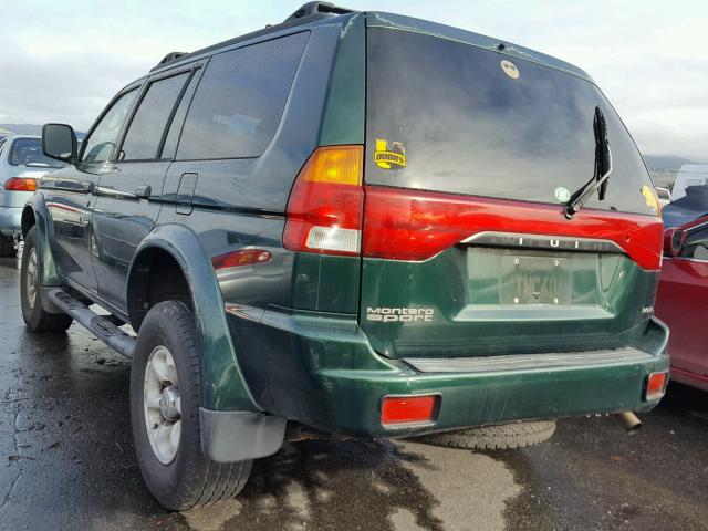 JA4LS31H9XP025634 - 1999 MITSUBISHI MONTERO SP GREEN photo 3