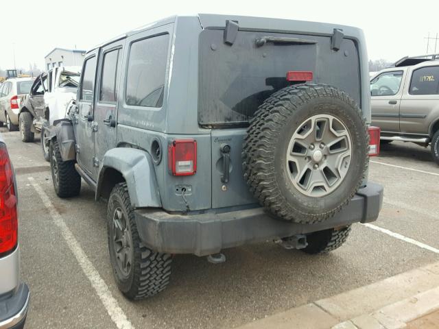 1C4HJWFG3EL157910 - 2014 JEEP WRANGLER U GRAY photo 3