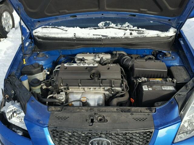 KNADE223396515880 - 2009 KIA RIO BASE BLUE photo 7