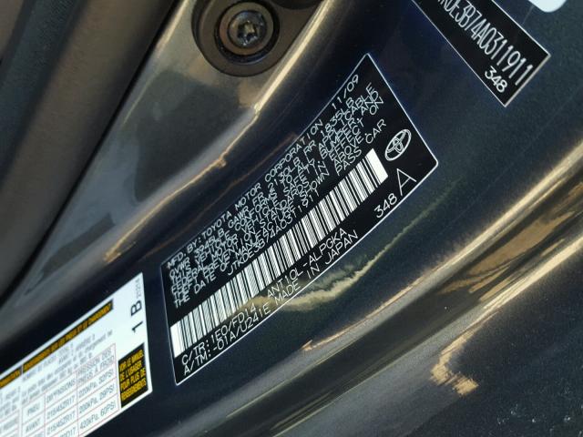 JTKDE3B74A0311911 - 2010 TOYOTA SCION TC 灰色 照片 10