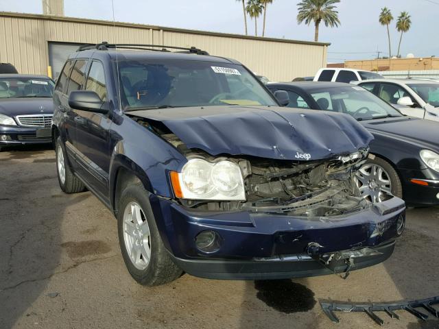 1J4GS48K55C683514 - 2005 JEEP GRAND CHER BLUE photo 1