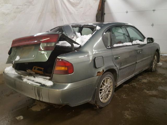 4S3BE635437213940 - 2003 SUBARU LEGACY L GREEN photo 4