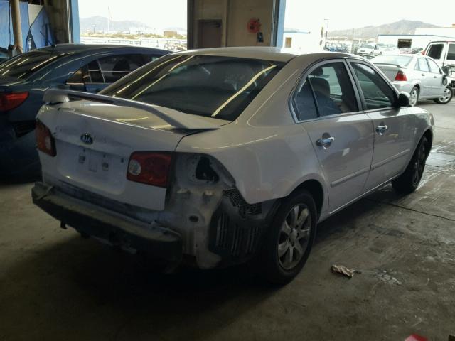 KNAGE123365073207 - 2006 KIA OPTIMA LX WHITE photo 4