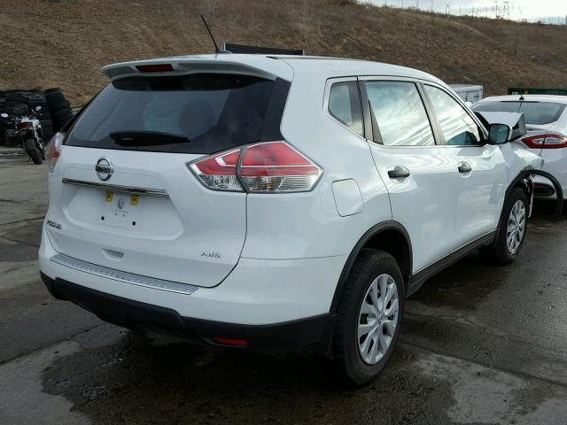 KNMAT2MVXGP661453 - 2016 NISSAN ROGUE S WHITE photo 4