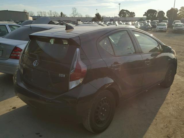 JTDKDTB37F1583255 - 2015 TOYOTA PRIUS C BLACK photo 4