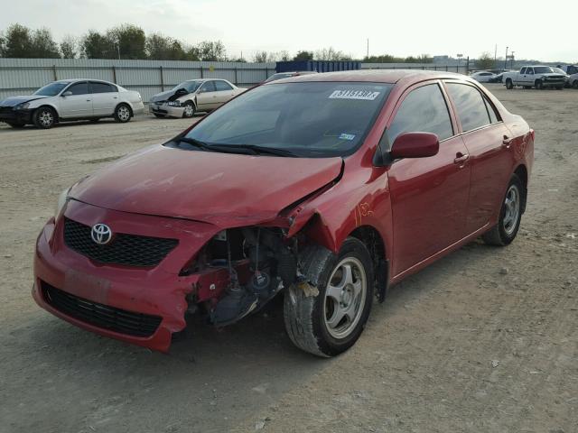 JTDBL40EX99025189 - 2009 TOYOTA COROLLA BA RED photo 2