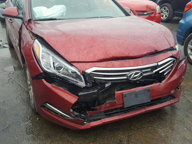 5NPE24AFXFH139980 - 2015 HYUNDAI SONATA SE RED photo 9