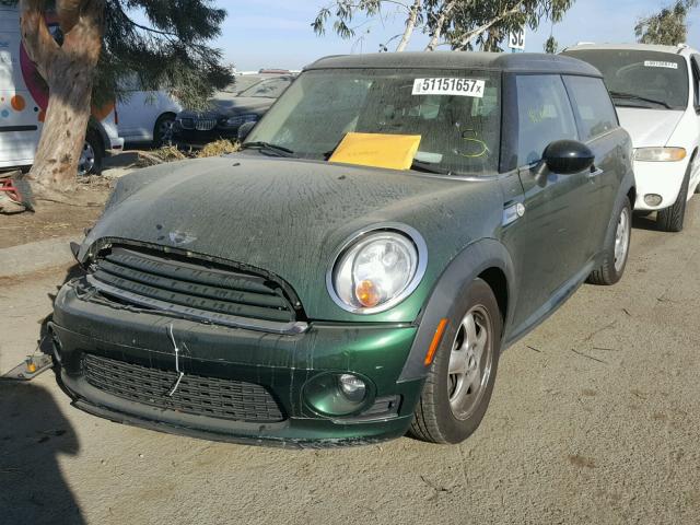 WMWZF3C55BTY00595 - 2011 MINI COOPER CLU GREEN photo 2