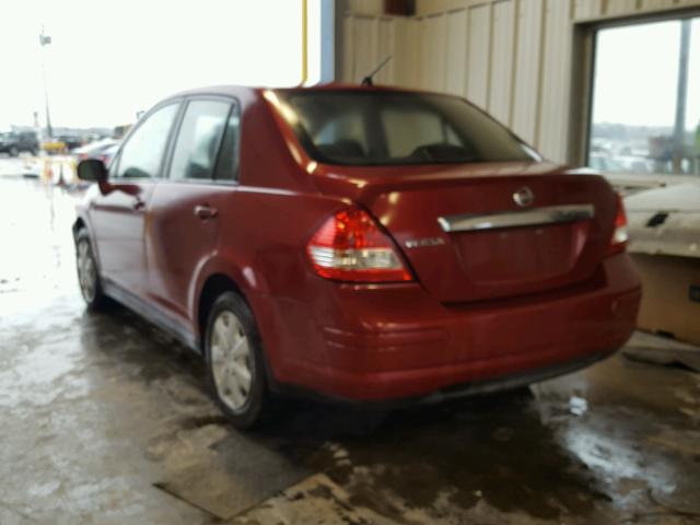 3N1BC1AP0AL450501 - 2010 NISSAN VERSA S RED photo 3