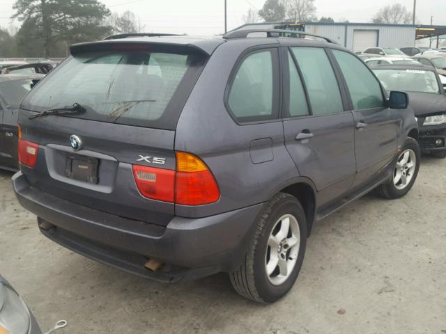 5UXFA53503LW24863 - 2003 BMW X5 3.0I GRAY photo 4