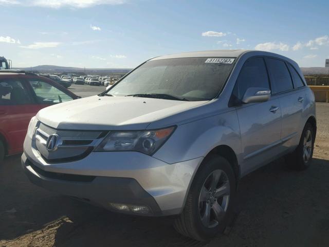 2HNYD28547H538333 - 2007 ACURA MDX SPORT SILVER photo 2