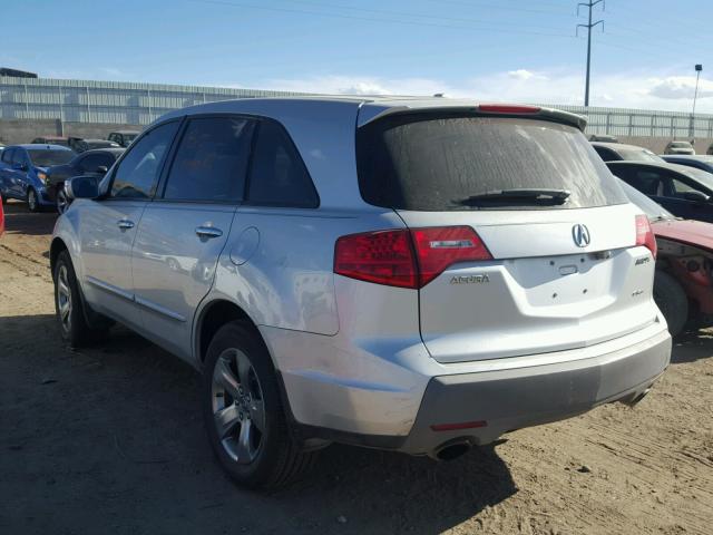 2HNYD28547H538333 - 2007 ACURA MDX SPORT SILVER photo 3