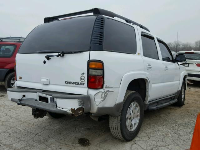 1GNEK13Z14R255961 - 2004 CHEVROLET TAHOE K150 WHITE photo 4