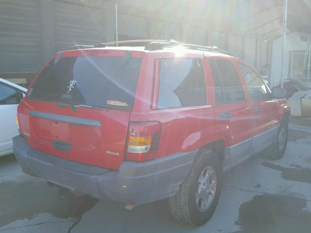 1J4GW58S7XC538164 - 1999 JEEP GRAND CHER RED photo 4