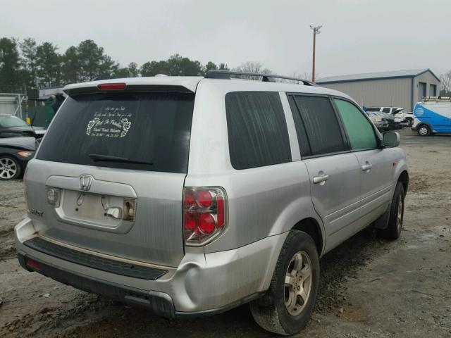 5FNYF28716B018452 - 2006 HONDA PILOT EX SILVER photo 4