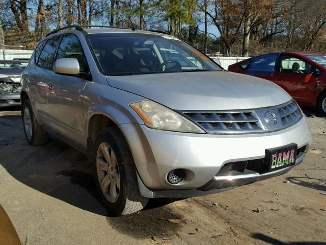 JN8AZ08T87W524484 - 2007 NISSAN MURANO SL SILVER photo 1