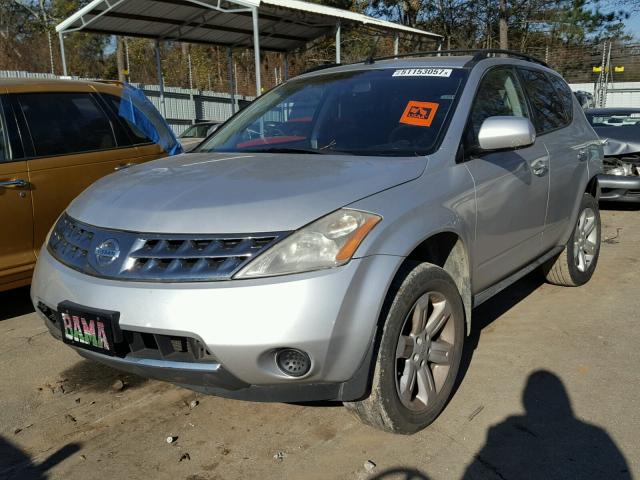 JN8AZ08T87W524484 - 2007 NISSAN MURANO SL SILVER photo 2