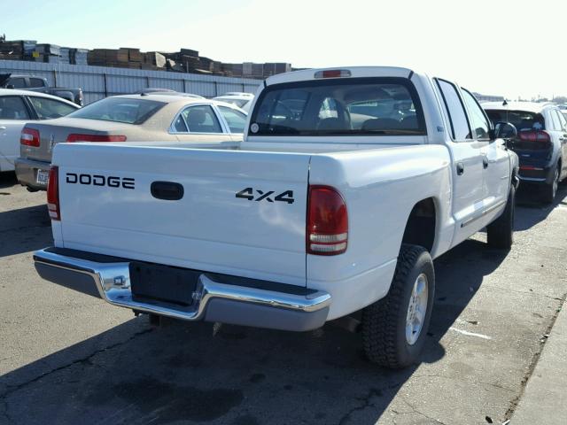 1B7GG2AN81S112454 - 2001 DODGE DAKOTA QUA WHITE photo 4