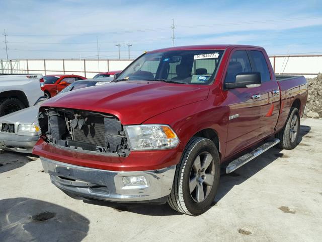 1D7RB1GP7AS115457 - 2010 DODGE RAM 1500 RED photo 2