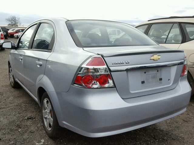 KL1TD5DEXAB111415 - 2010 CHEVROLET AVEO LS SILVER photo 3