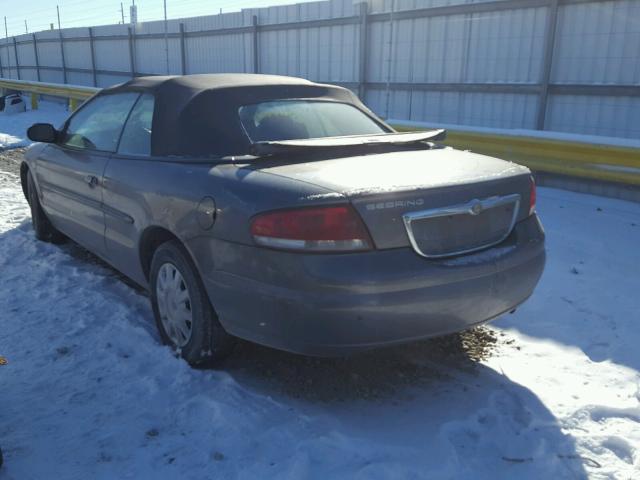 1C3EL45X45N625574 - 2005 CHRYSLER SEBRING SILVER photo 3