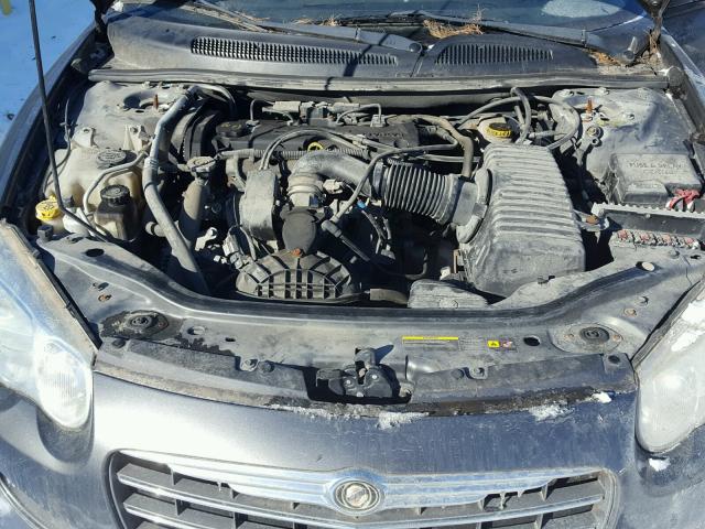 1C3EL45X45N625574 - 2005 CHRYSLER SEBRING SILVER photo 7