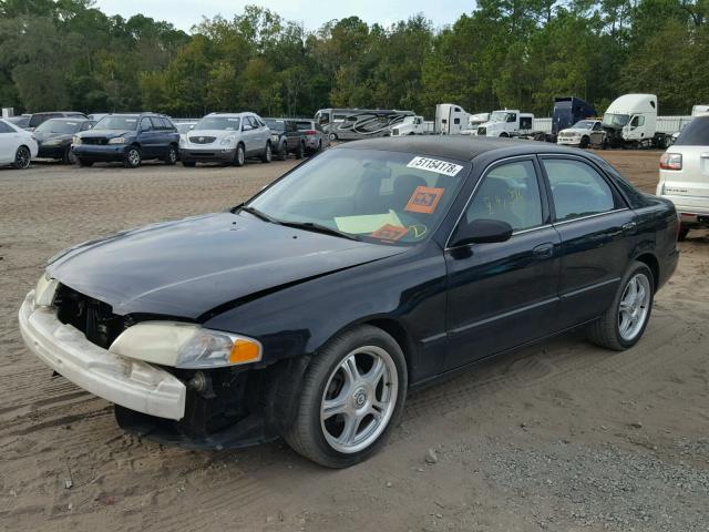 1YVGF22C125265395 - 2002 MAZDA 626 LX BLACK photo 2