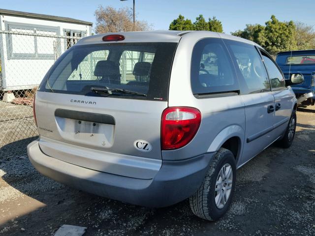 1D4GP25BX7B172568 - 2007 DODGE CARAVAN SE SILVER photo 4