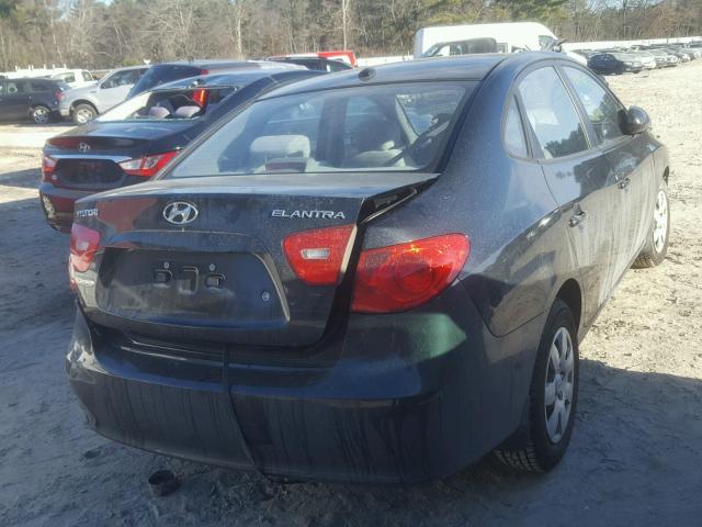 KMHDU46D08U503468 - 2008 HYUNDAI ELANTRA GL BLACK photo 4