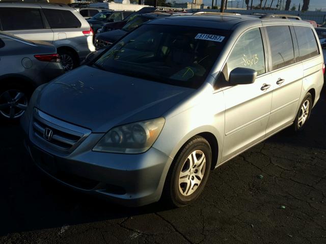 5FNRL38785B073904 - 2005 HONDA ODYSSEY EX GRAY photo 2