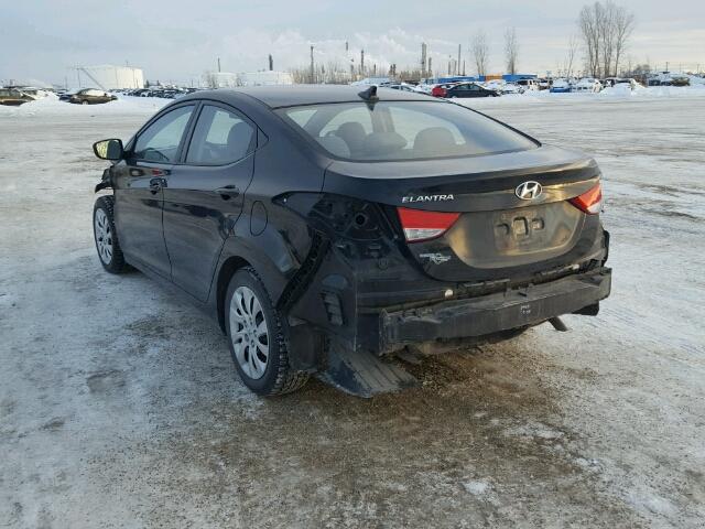 5NPDH4AE1DH303745 - 2013 HYUNDAI ELANTRA GL BLACK photo 3