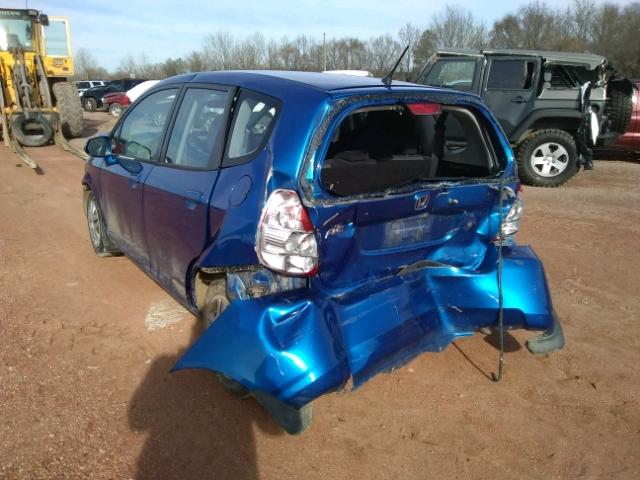 JHMGD38437S053574 - 2007 HONDA FIT BLUE photo 3