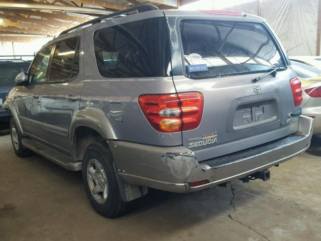 5TDBT44A01S050583 - 2001 TOYOTA SEQUOIA SR GRAY photo 3