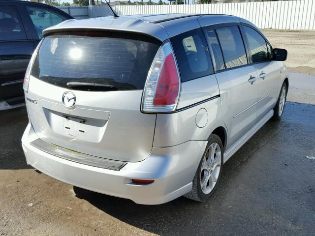 JM1CR293380309341 - 2008 MAZDA 5 SILVER photo 4