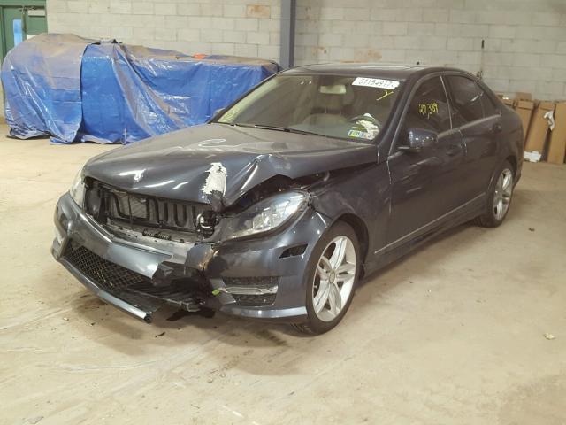 WDDGF8AB4ER313718 - 2014 MERCEDES-BENZ C 300 4MAT GRAY photo 2