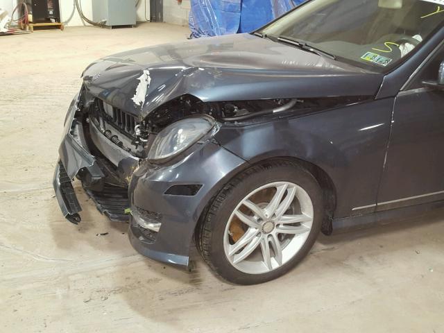 WDDGF8AB4ER313718 - 2014 MERCEDES-BENZ C 300 4MAT GRAY photo 9