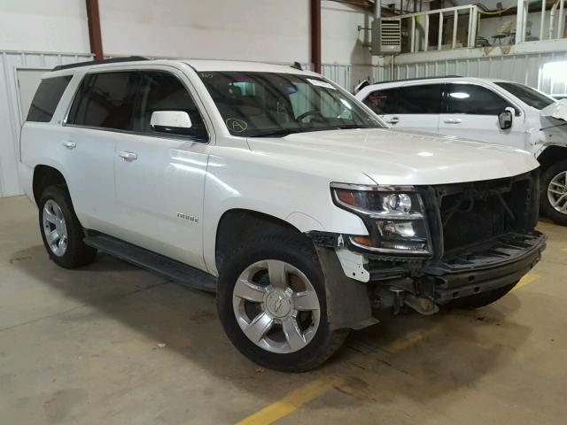 1GNSCBKC4FR129695 - 2015 CHEVROLET TAHOE C150 WHITE photo 1