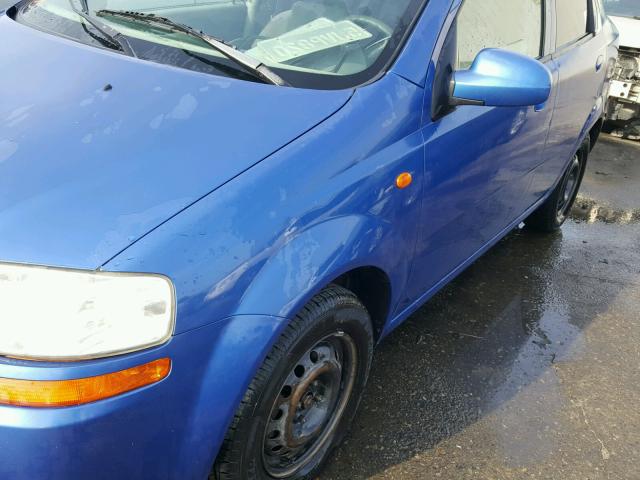 KL1TD526X4B135262 - 2004 CHEVROLET AVEO BLUE photo 9