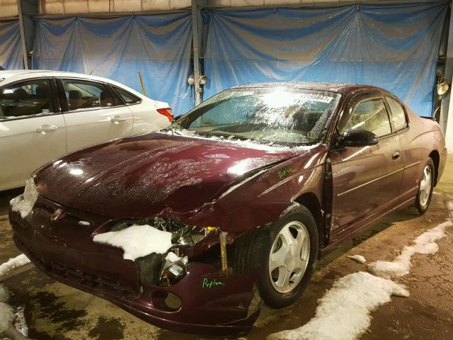 2G1WX12K949258211 - 2004 CHEVROLET MONTE CARL PURPLE photo 2